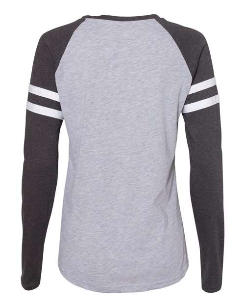 LAT Women's Fine Jersey Mash Up Long Sleeve T-Shirt 3534