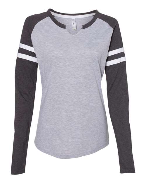 LAT Women's Fine Jersey Mash Up Long Sleeve T-Shirt 3534
