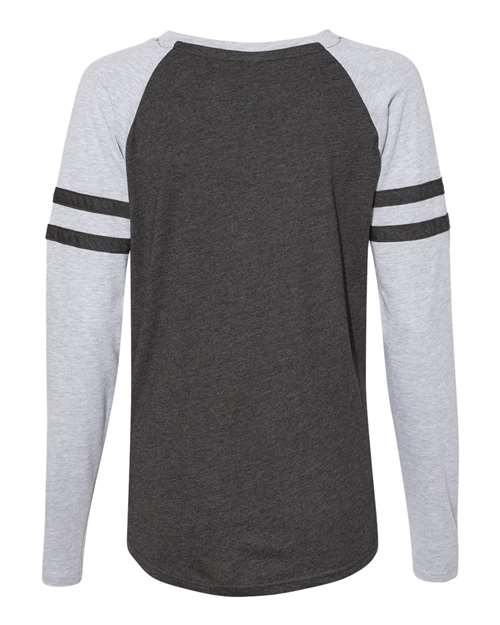 LAT Women's Fine Jersey Mash Up Long Sleeve T-Shirt 3534