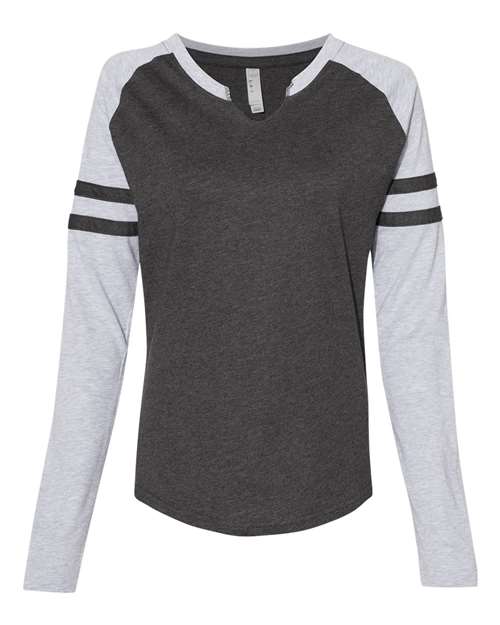 LAT Women's Fine Jersey Mash Up Long Sleeve T-Shirt 3534