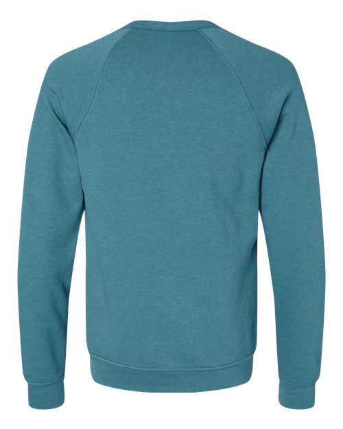BELLA + CANVAS Unisex Sponge Fleece Raglan Crewneck Sweatshirt 3901 - Heather Deep Teal