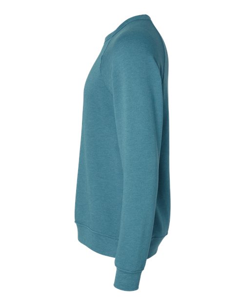 BELLA + CANVAS Unisex Sponge Fleece Raglan Crewneck Sweatshirt 3901 - Heather Deep Teal