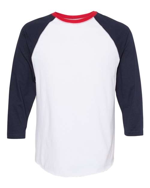 LAT Men's Baseball Fine Jersey Three-Quarter Sleeve Tee 6930