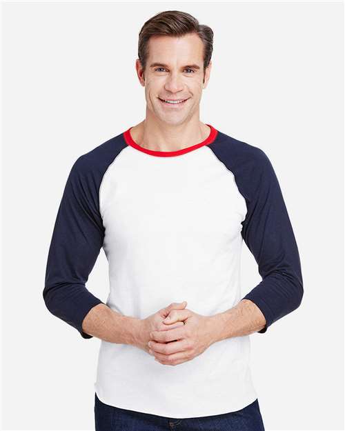LAT Men's Baseball Fine Jersey Three-Quarter Sleeve Tee 6930