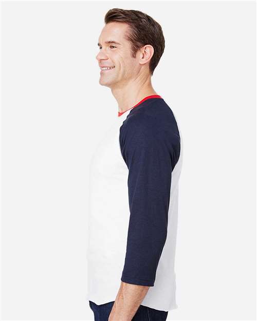 LAT Men's Baseball Fine Jersey Three-Quarter Sleeve Tee 6930