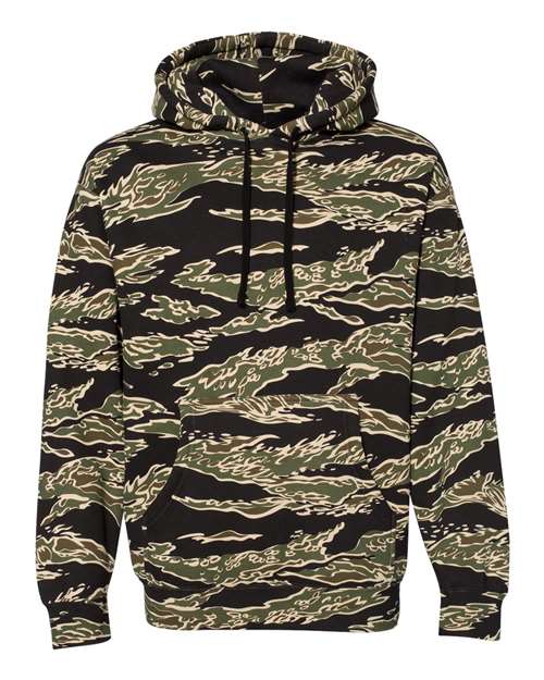 Independent Trading Co. Unisex Heavyweight Hooded Sweatshirt IND4000 - Tiger Camo