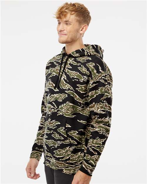 Independent Trading Co. Unisex Heavyweight Hooded Sweatshirt IND4000 - Tiger Camo