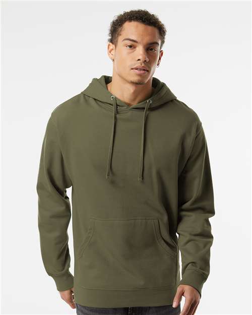 Independent Trading Co. Unisex Midweight Hooded Sweatshirt SS4500 - Army