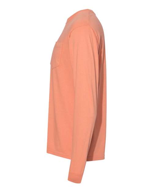 Comfort Colors Unisex Garment-Dyed Heavyweight Long Sleeve Pocket T-Shirt 4410 - Terracotta