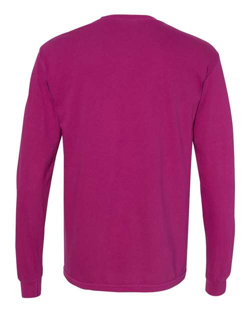 Comfort Colors Unisex Garment-Dyed Heavyweight Long Sleeve Pocket T-Shirt 4410 - Boysenberry