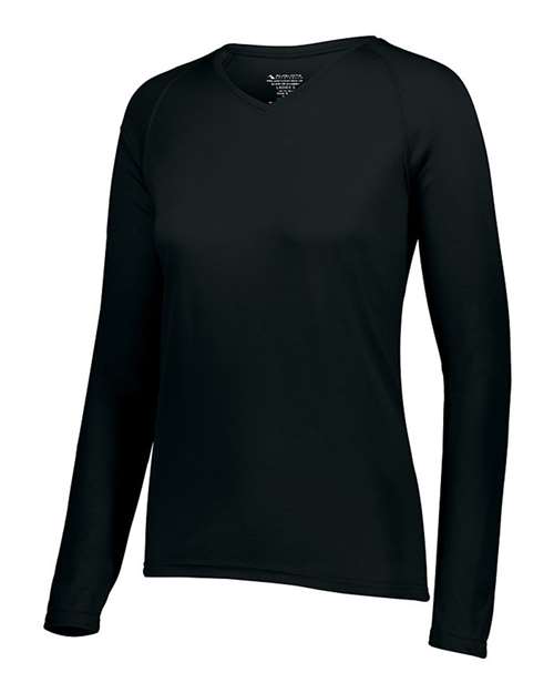 Augusta Sportswear Women's Attain Wicking Long Sleeve V-Neck T-Shirt 2797