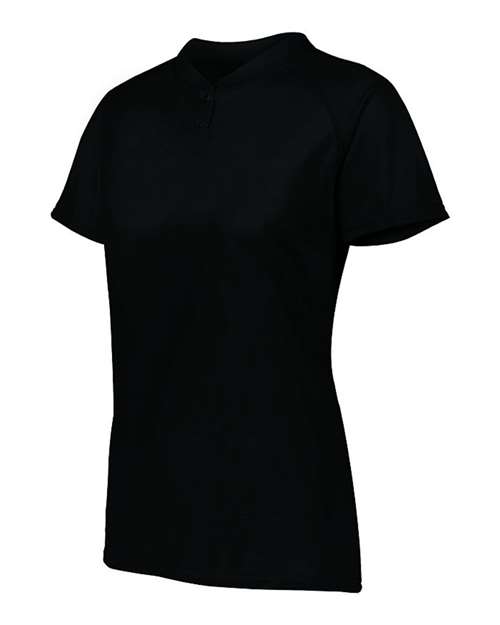 Augusta Sportswear Women's Attain Two-Button Jersey 1567 - Black