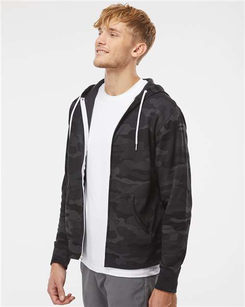 Independent Trading Co. Unisex Lightweight Full-Zip Hooded Sweatshirt AFX90UNZ