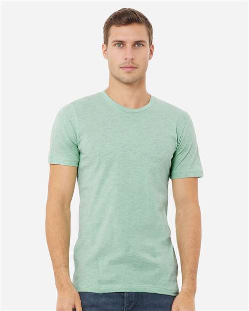 BELLA + CANVAS CVC Jersey Tee 3001CVC - Heather Prism Mint