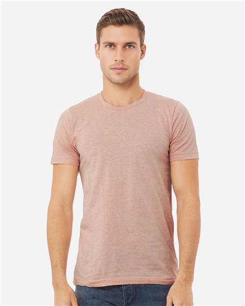 BELLA + CANVAS CVC Jersey Tee 3001CVC - Heather Prism Peach
