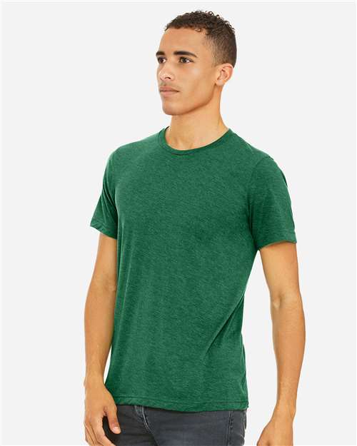 BELLA + CANVAS CVC Jersey Tee 3001CVC - Heather Grass Green