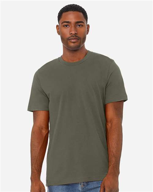 BELLA + CANVAS CVC Jersey Tee 3001CVC - Heather Military Green