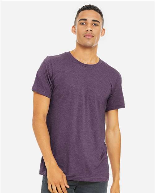 BELLA + CANVAS CVC Jersey Tee 3001CVC - Heather Team Purple