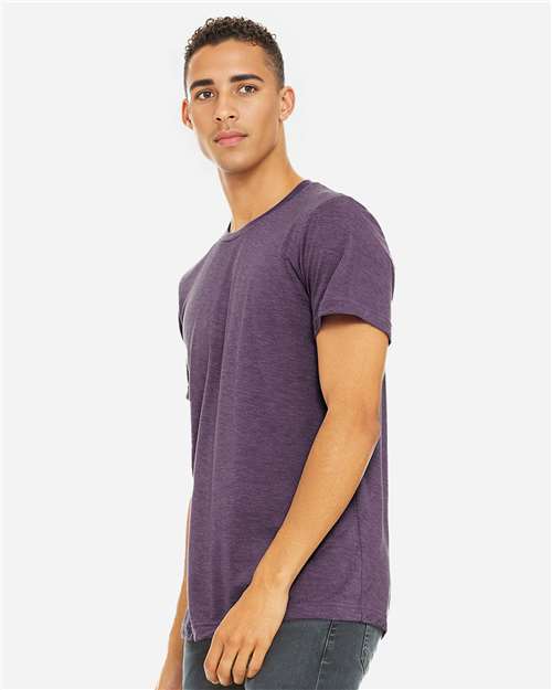 BELLA + CANVAS CVC Jersey Tee 3001CVC - Heather Team Purple