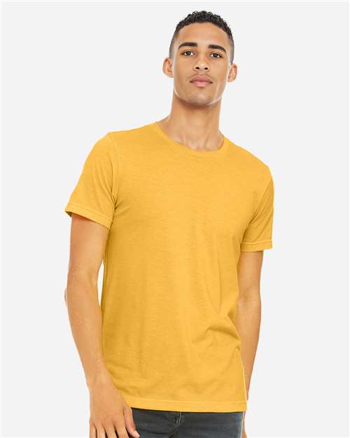 BELLA + CANVAS CVC Jersey Tee 3001CVC - Heather Yellow Gold