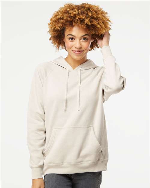 Independent Trading Co. Unisex Special Blend Raglan Hooded Sweatshirt PRM33SBP - Stone Heather