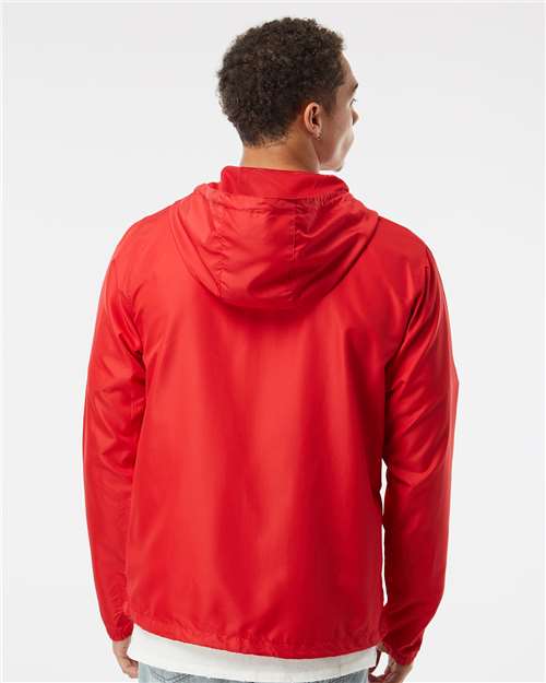 Independent Trading Co. Men's Lightweight Windbreaker Full-Zip Jacket EXP54LWZ - Red