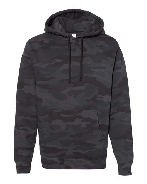 Independent Trading Co. Unisex Heavyweight Hooded Sweatshirt IND4000 - Black Camo