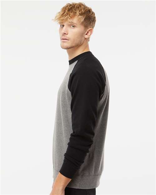 Independent Trading Co. Unisex Special Blend Raglan Crewneck Sweatshirt PRM30SBC