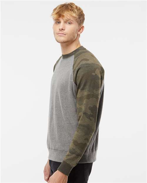 Independent Trading Co. Unisex Special Blend Raglan Crewneck Sweatshirt PRM30SBC