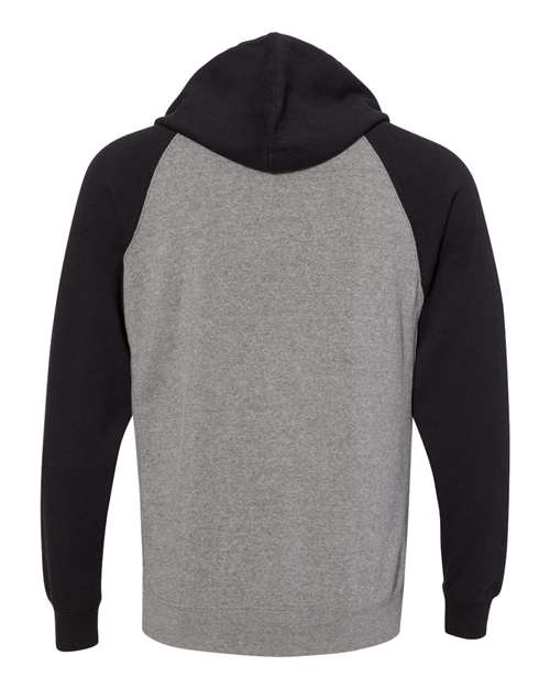 Independent Trading Co. Unisex Special Blend Raglan Full-Zip Hooded Sweatshirt PRM33SBZ