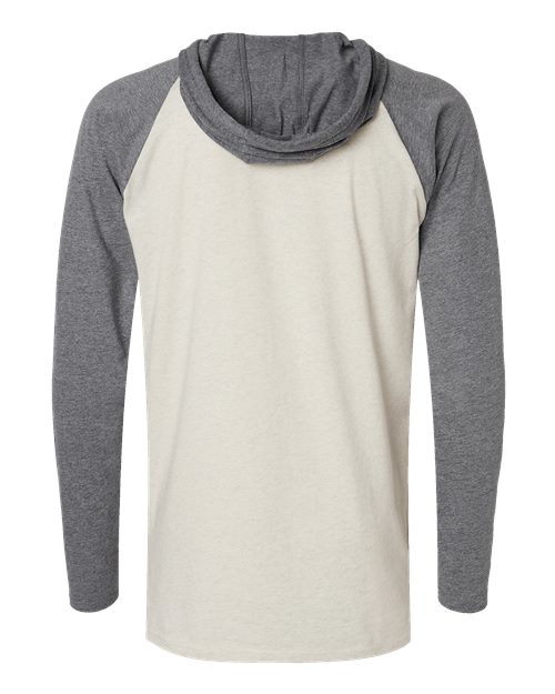 LAT Men's Fine Jersey Hooded Long Sleeve Raglan T-Shirt 6917