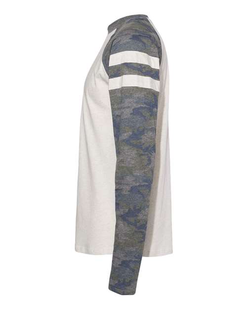 LAT Unisex Fine Jersey Mash Up Long Sleeve Tee 6934