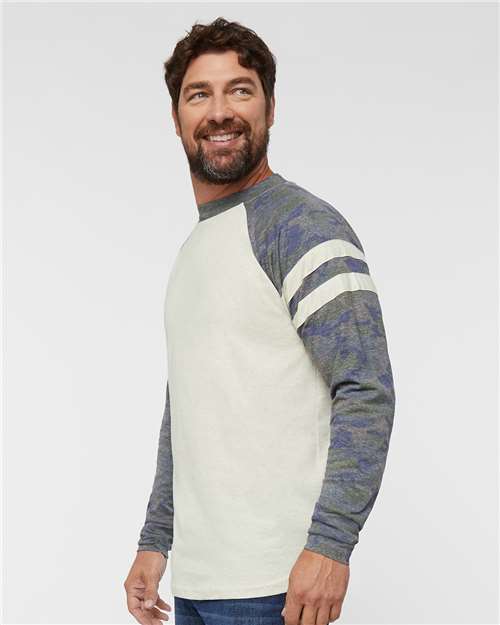 LAT Unisex Fine Jersey Mash Up Long Sleeve Tee 6934