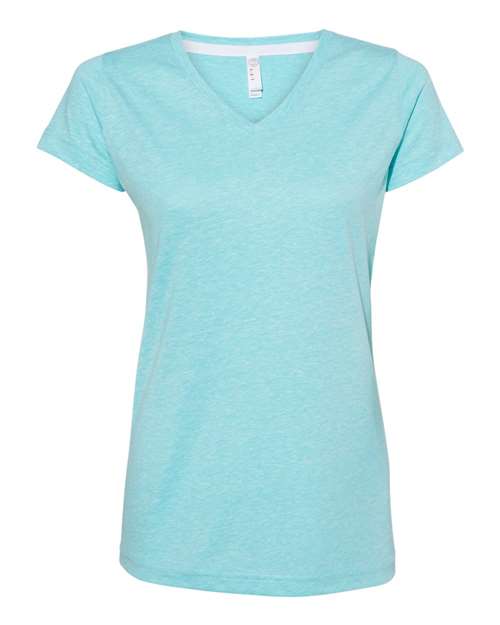 LAT Women's Harborside Mélange V-Neck Tee 3591