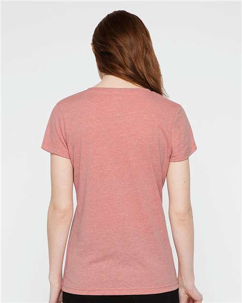 LAT Women's Harborside Mélange V-Neck Tee 3591