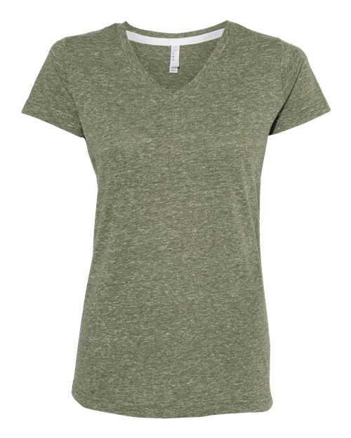 LAT Women's Harborside Mélange V-Neck Tee 3591