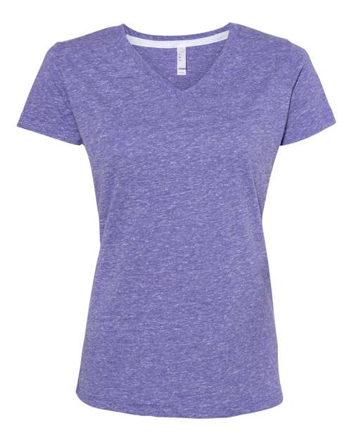 LAT Women's Harborside Mélange V-Neck Tee 3591