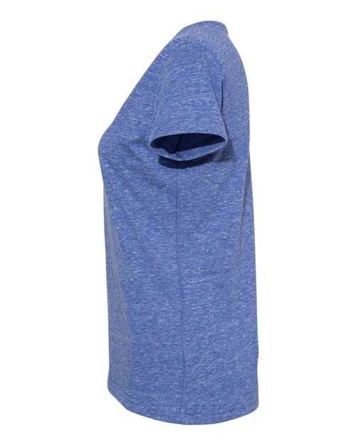 LAT Women's Harborside Mélange V-Neck Tee 3591