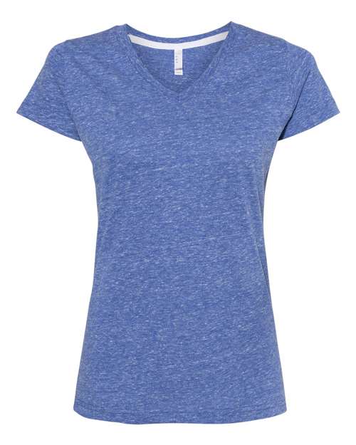 LAT Women's Harborside Mélange V-Neck Tee 3591