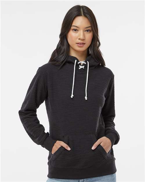 J. America Women’s French Terry Sport Lace Scuba Hooded Sweatshirt 8694