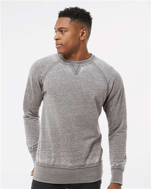J. America Men's Vintage Zen Fleece Crewneck Sweatshirt 8920