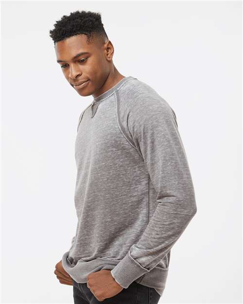 J. America Men's Vintage Zen Fleece Crewneck Sweatshirt 8920