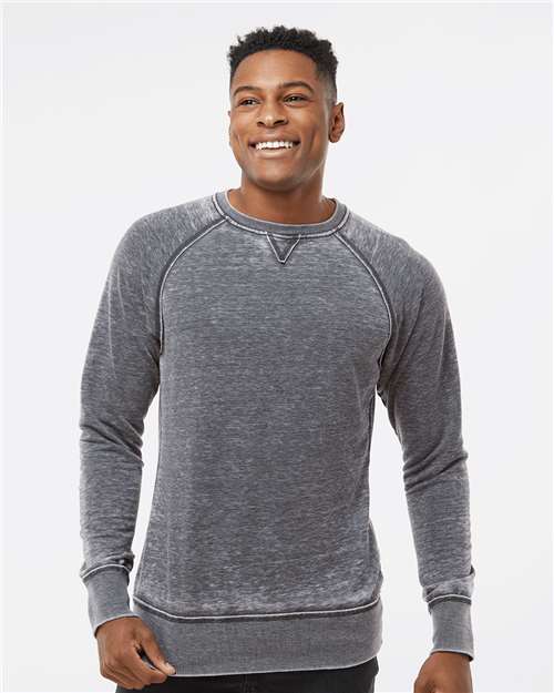 J. America Men's Vintage Zen Fleece Crewneck Sweatshirt 8920