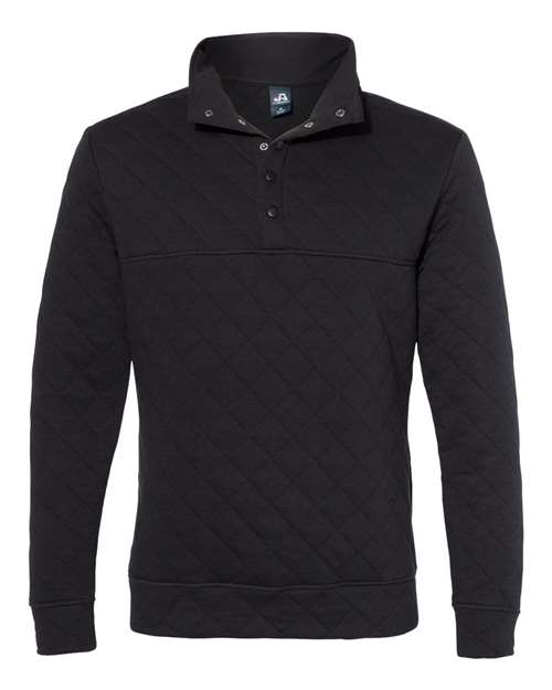 J. America Men's Quilted Half-Snap Pullover 8890