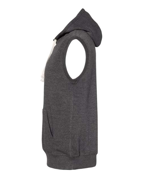 J. America Men's Triblend Sleeveless Hooded Sweatshirt 8877