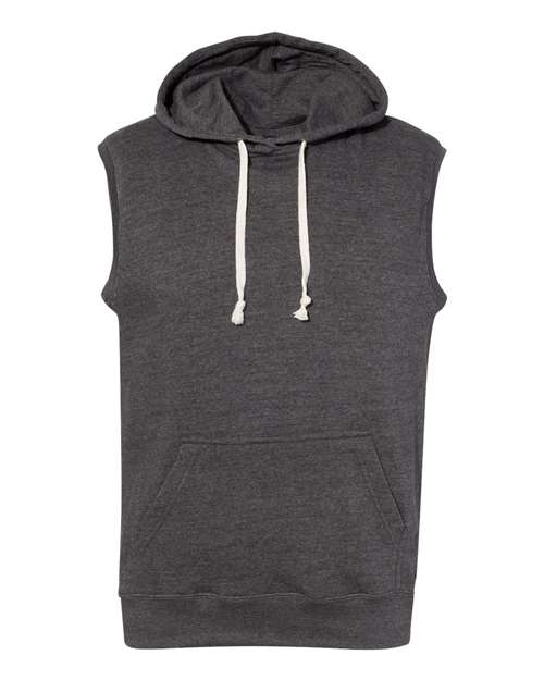 J. America Men's Triblend Sleeveless Hooded Sweatshirt 8877