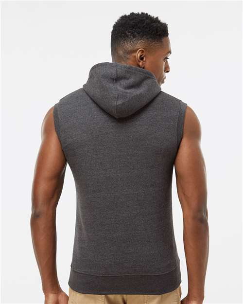 J. America Men's Triblend Sleeveless Hooded Sweatshirt 8877