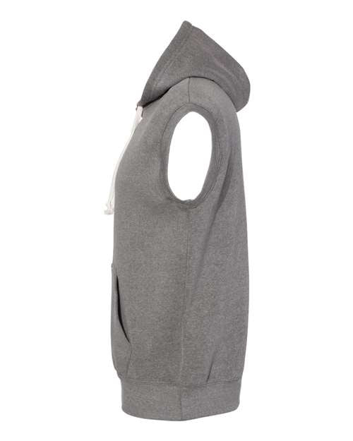 J. America Men's Triblend Sleeveless Hooded Sweatshirt 8877