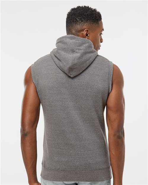 J. America Men's Triblend Sleeveless Hooded Sweatshirt 8877