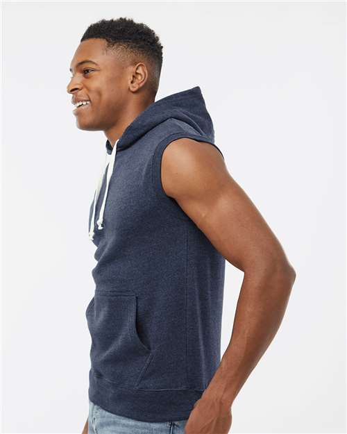 J. America Men's Triblend Sleeveless Hooded Sweatshirt 8877